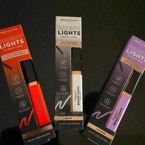 NIB Lot of (3) Profusion Cosmetics Bright Lights Neon & Pastel Graphic Liners